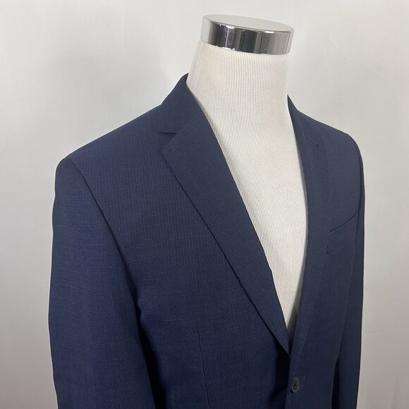 Joseph Abboud 38S Slim Fit Sport Coat 100% Wool Blue Nailhead Two Button Vented - Picture 1 of 8